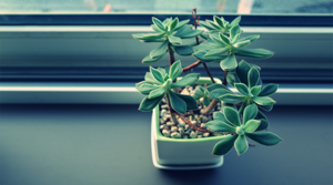 grön krukväxt på fönsterbräda